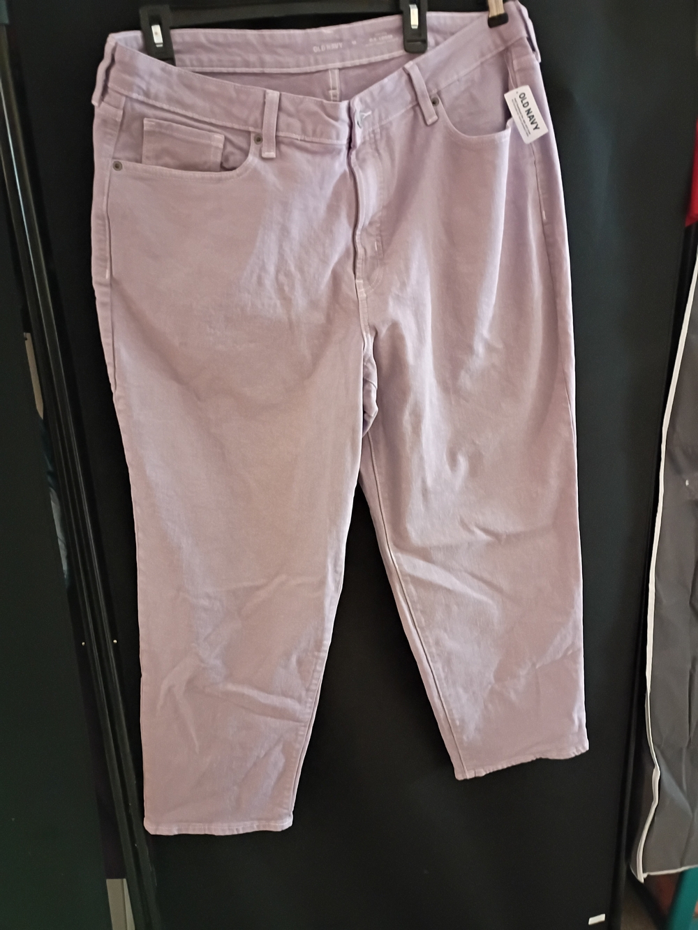 Old Navy Lavender Cropped Straight-Leg Jeans